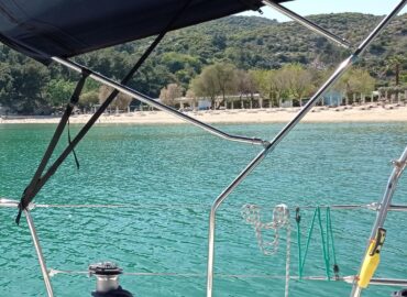 At anchor off Batis Beach