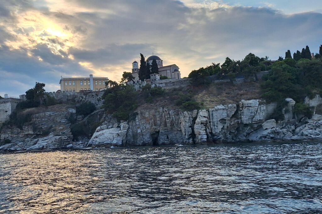 The castle of Kavala above the rocks