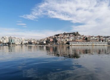 The Kavala waterfront from the water