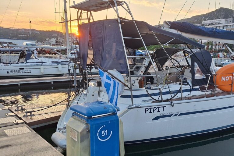 Pipit at her berth at sunset